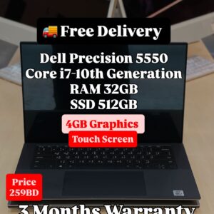 Dell Precision 5550 | Core i7-10th Gen | 4K Touch Display