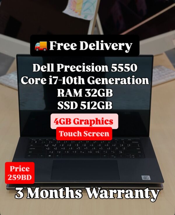 Dell Precision 5550 | Core i7-10th Gen | 4K Touch Display