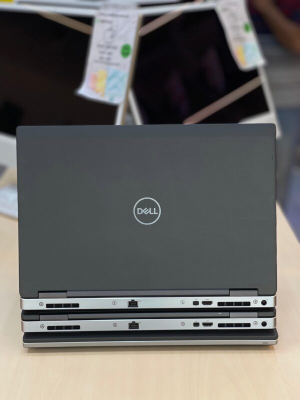 Back view of Dell Precision 7540 showing vents and chassis design.