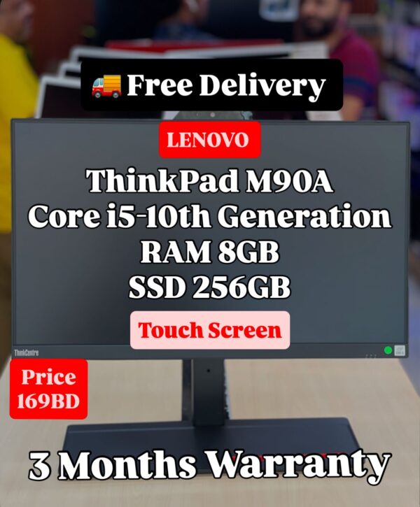 Lenovo ThinkCentre M90a All-in-One | Intel Core i5–10th Generation | 23.8″ Touch Screen